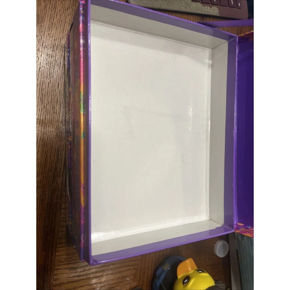 Vintage Lisa Frank Dancing Dolphins Jewelry Stationary Keepsake Box w/Mirror